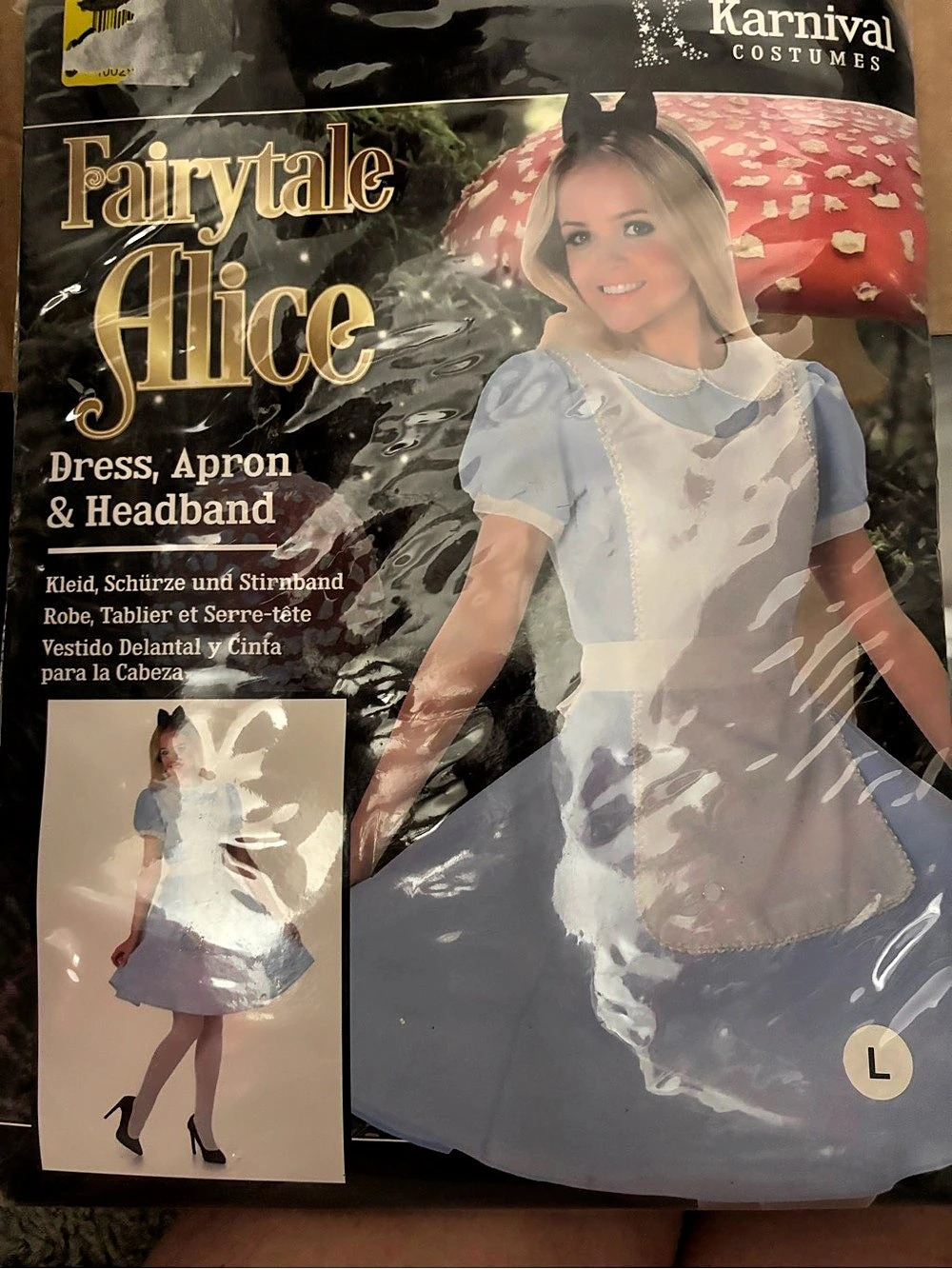 Karnival Costumes Fairytale Alice Costume Girls Large NWT